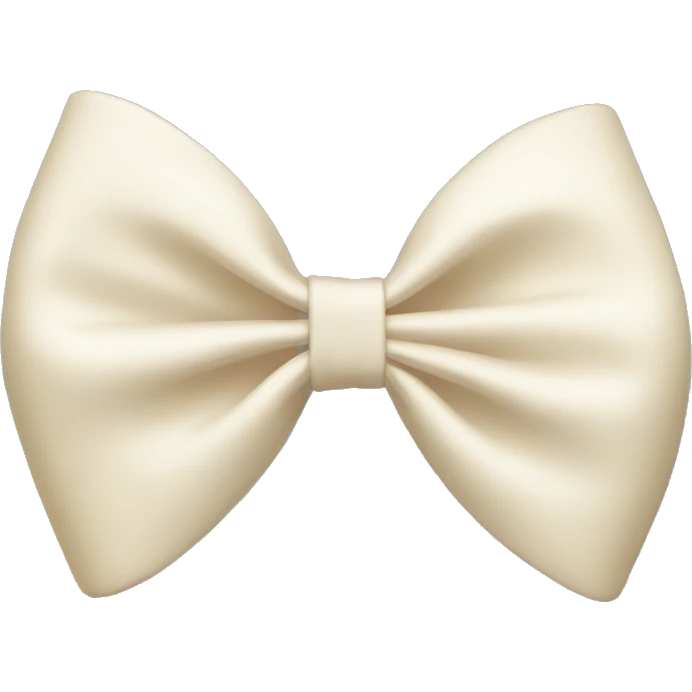 Cream hair bow  emoji