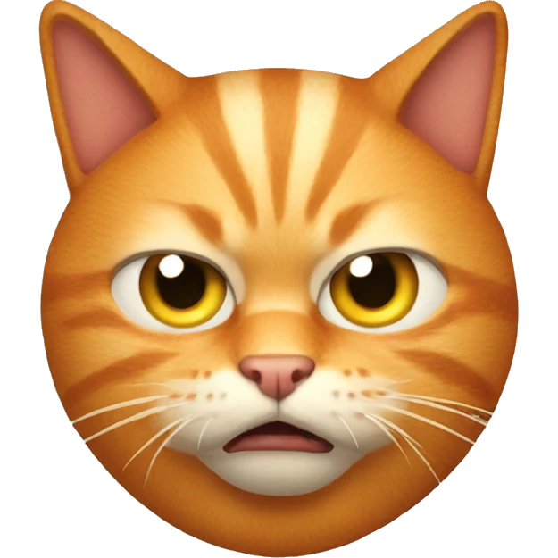 angry fate faced ginger cat emoji