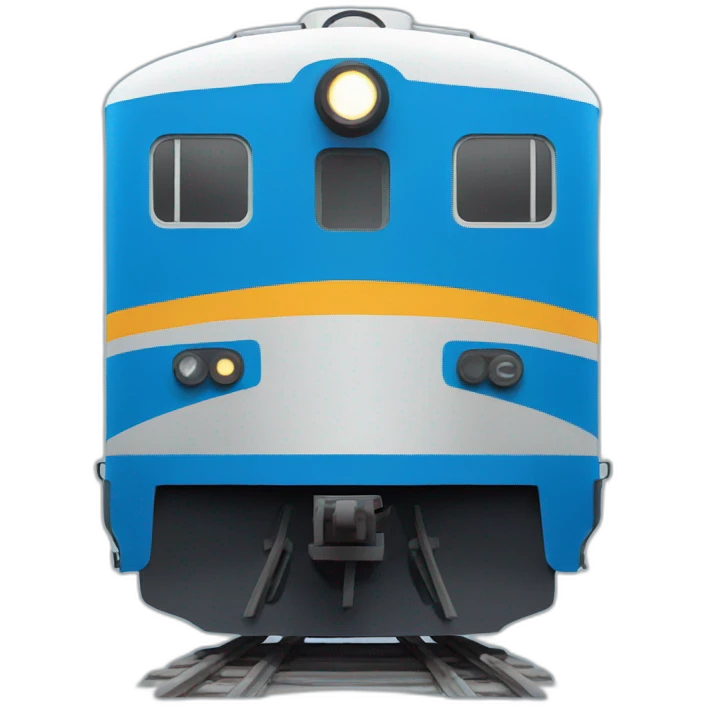 russian train, blue color, front view emoji