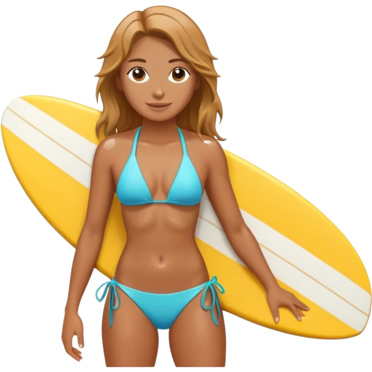 Surfer girl emoji