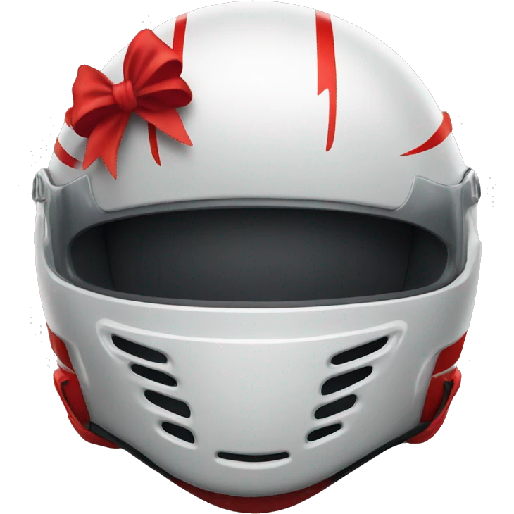 F1 helmet red with a bow emoji