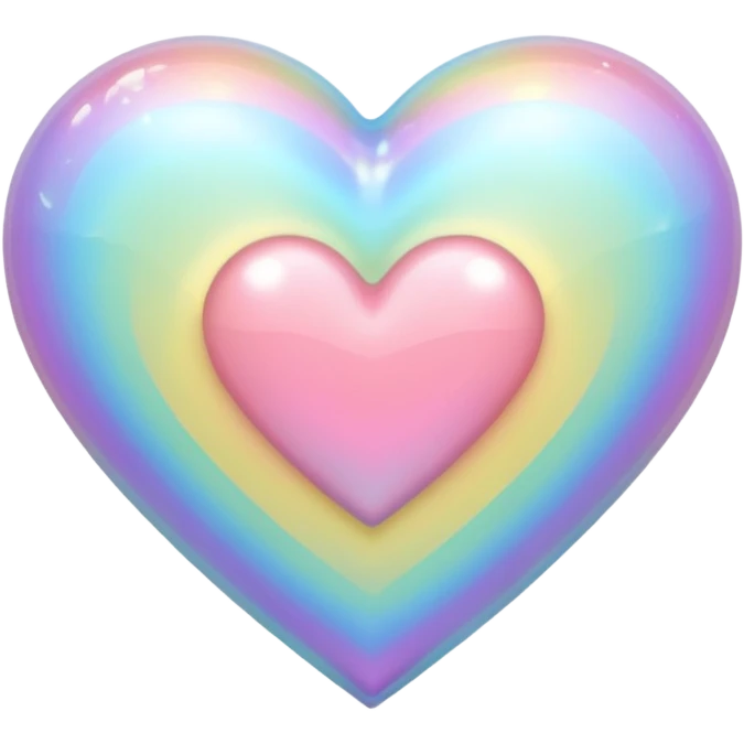 pastel heart with a rainbow shimmer emoji