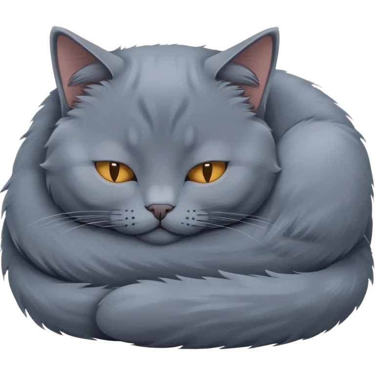 Russian blue cat sleeping  emoji