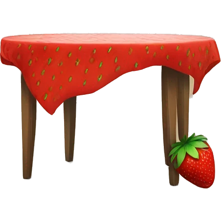 big strawberry under table  emoji
