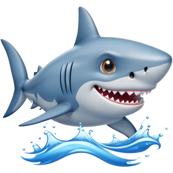 Cartoon shark with blue shoes emoji