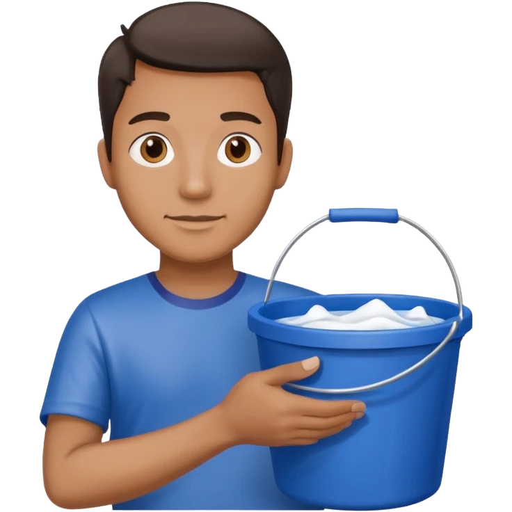 male face with color bucket emoji