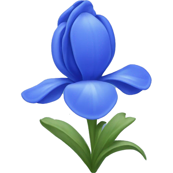 Blue bonnet flower emoji