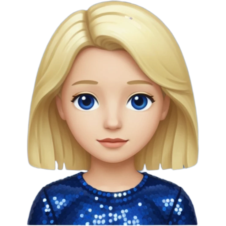 Cameron from Bratz with blonde hair and dark blue sequin outfit emoji