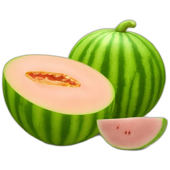 Galia melon and ham emoji