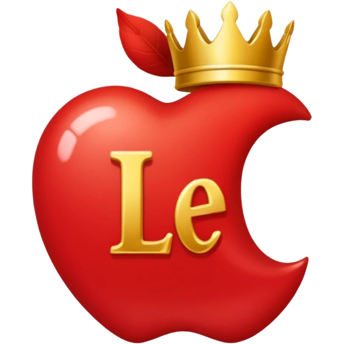 Coração com a Letra L no meio emoji