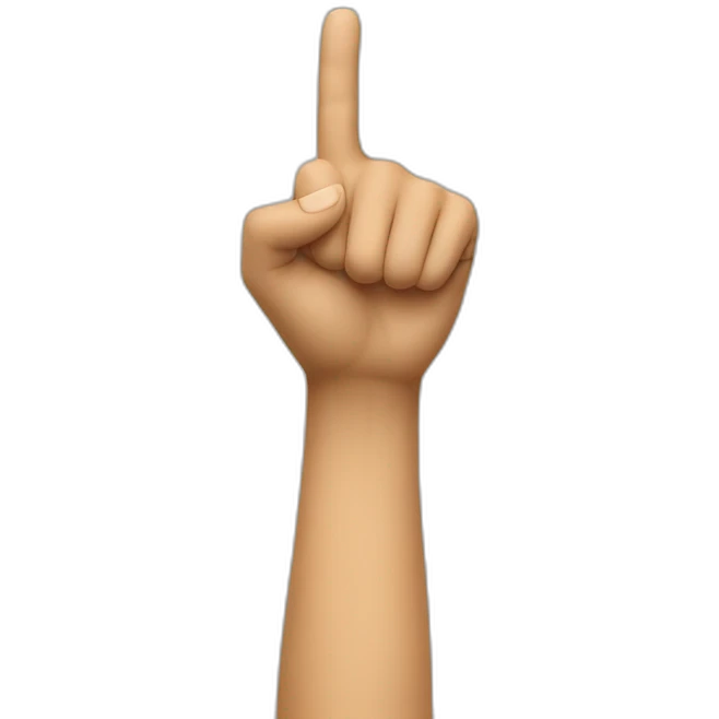 finger pointing up emoji