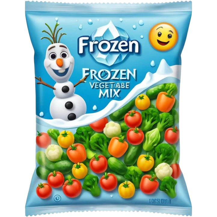 Packaging of Frozen veggies mix emoji
