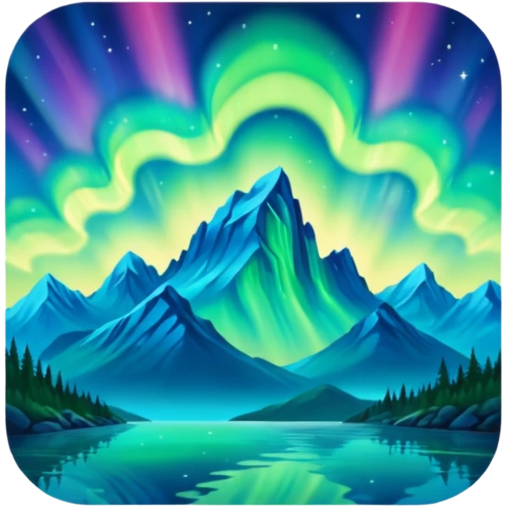 aurora borealis in the sky emoji