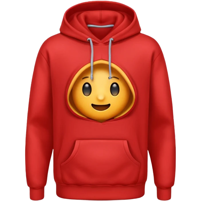 hoodie red simple emoji