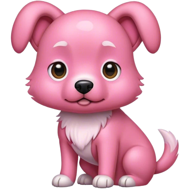 Pink dog emoji