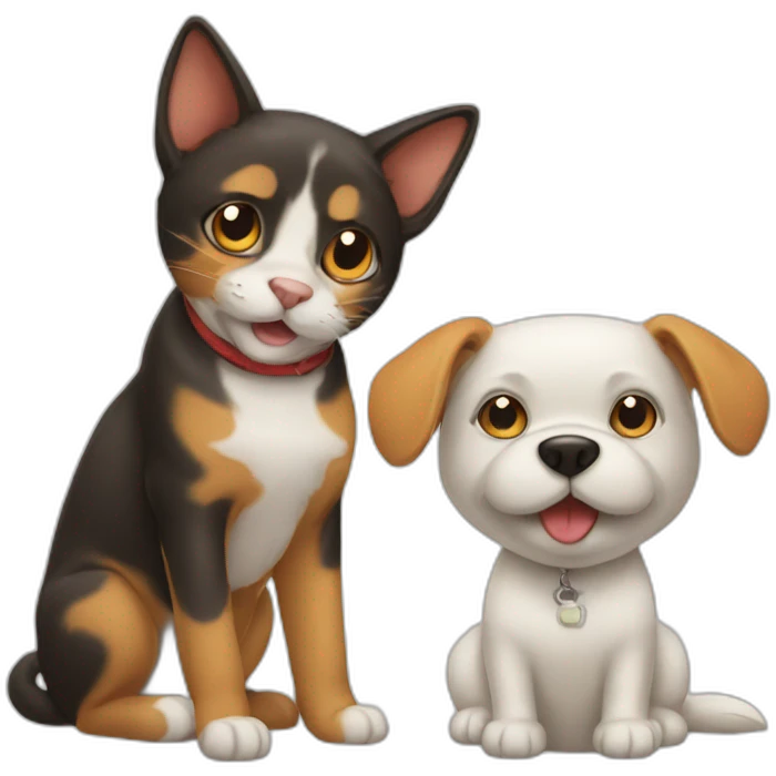 cat and dog emoji