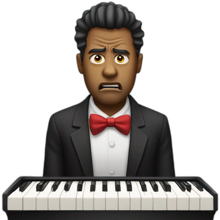 angry pianist emoji