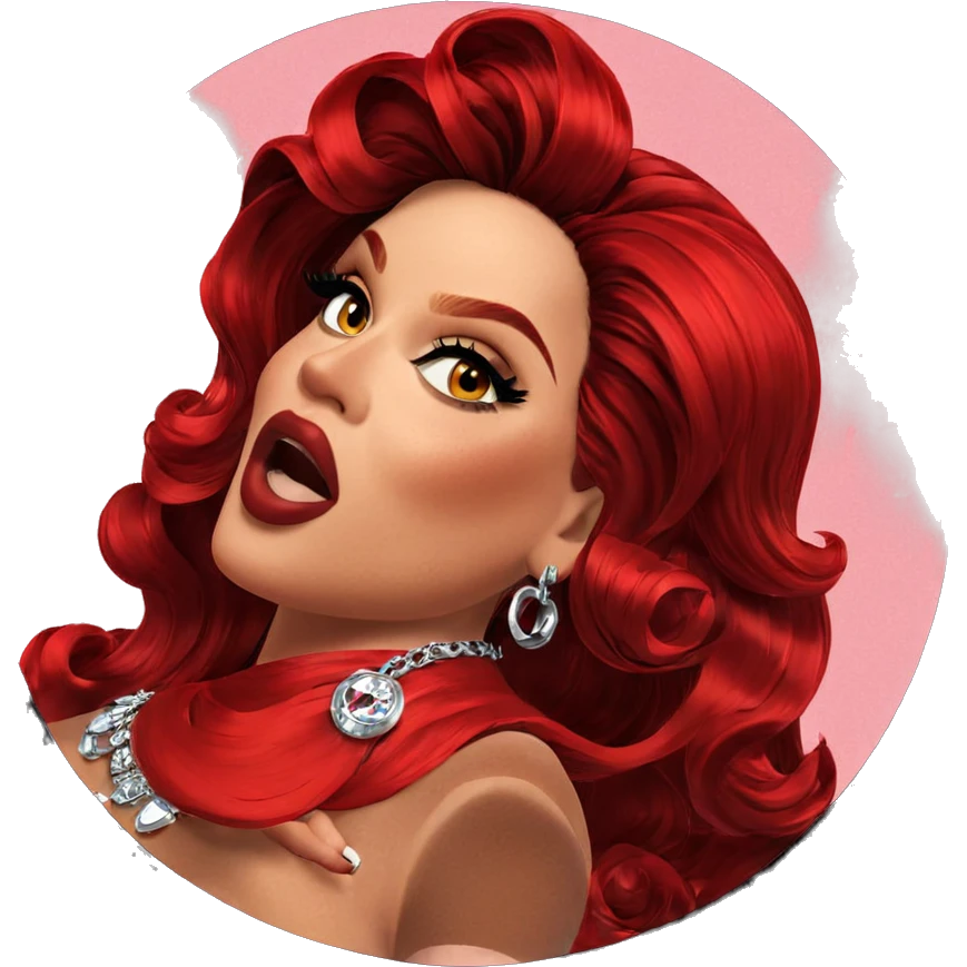 red-haired girl with jewelry emoji