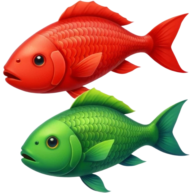 Red Fish Loves The Green Fish emoji