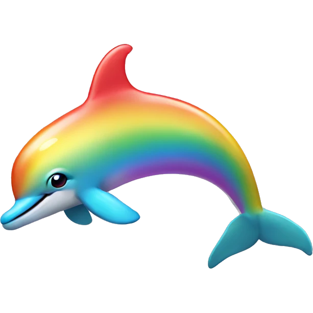 rainbow dolphin emoji