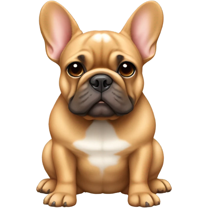 Brown & tan with fawn French bulldog friends emoji