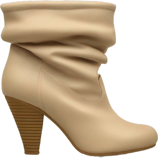 Beige slouchy heel boots emoji