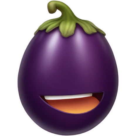 eggplant in peach  emoji
