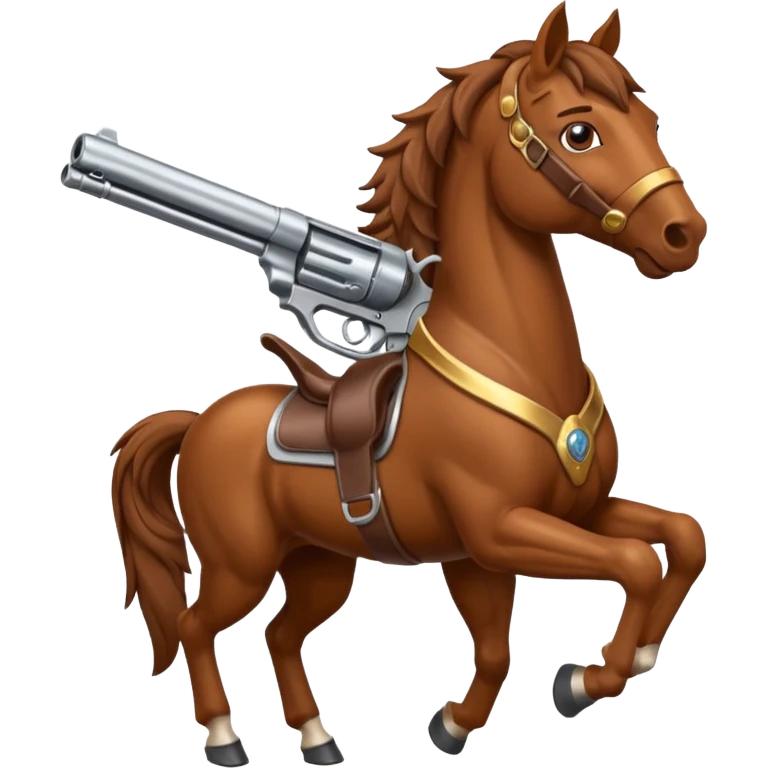 horse with a gun emoji