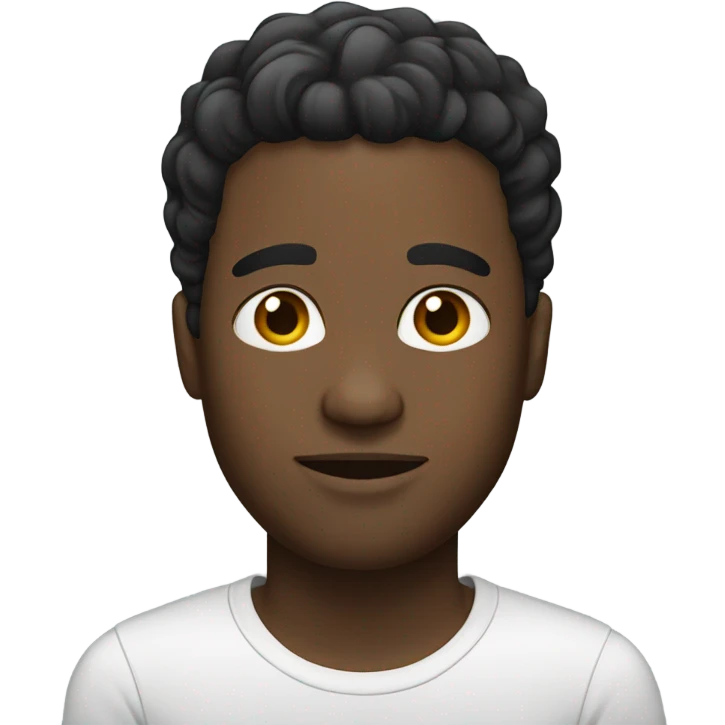 Black guy with low taper fade emoji