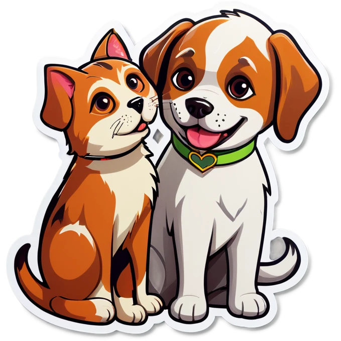 Dog and cat emoji