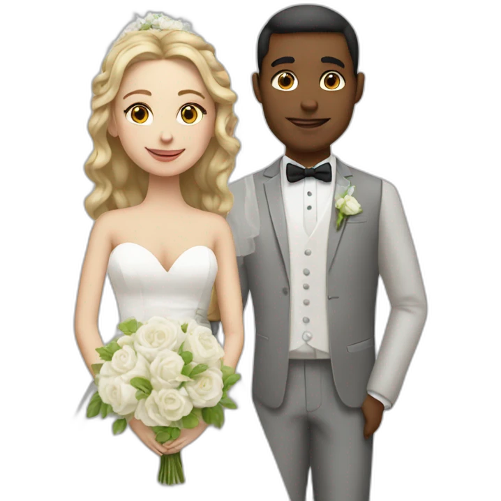 white people wedding emoji