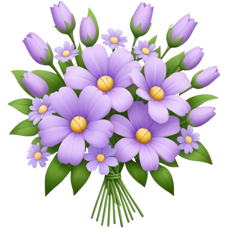 Pastel purple bouqet emoji