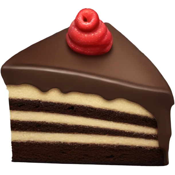 slice of chocolate cake emoji