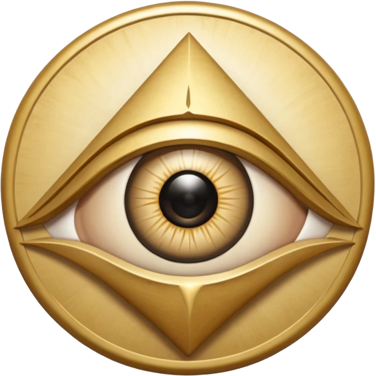 All seeing eye with hidden Templar cross in pupil emoji