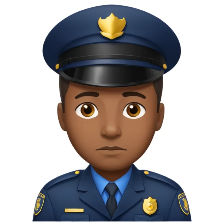 Black policeman  emoji