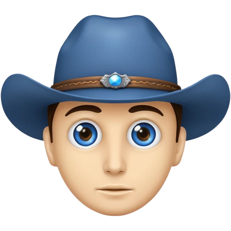 Eyes with cowboy hats emoji