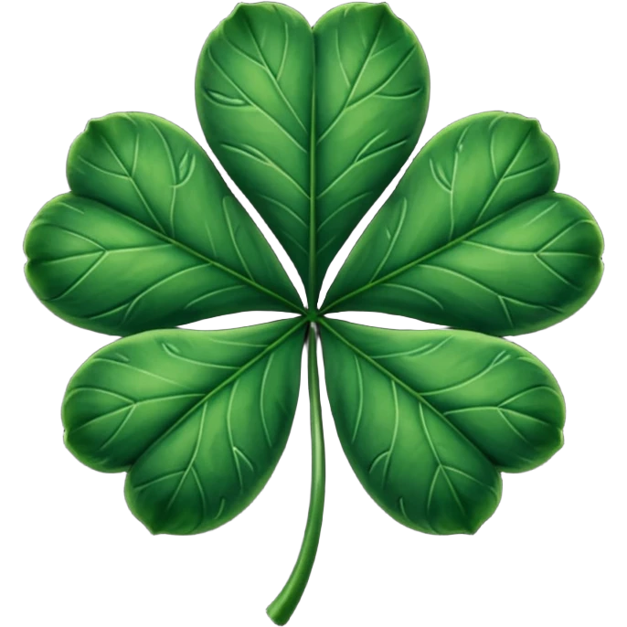 Trébol negro de cinco hojas  emoji