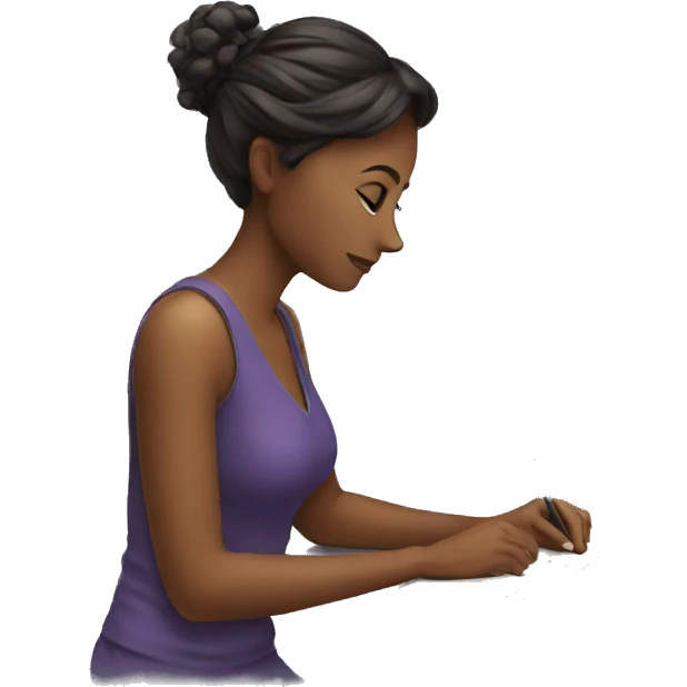 Woman writing on Laptop  emoji