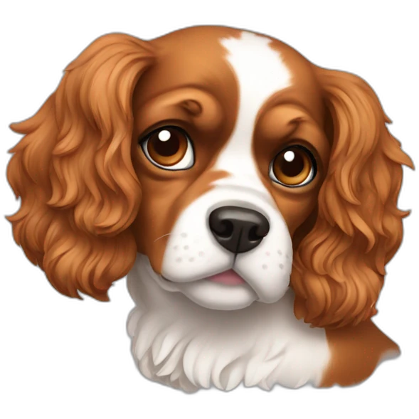 Perro cavalier emoji