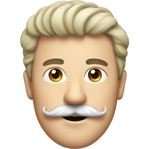 german man with a toothbrush style mustache emoji