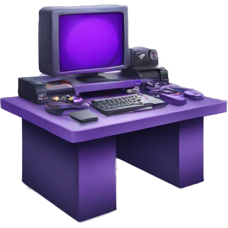 purple gaming set up emoji
