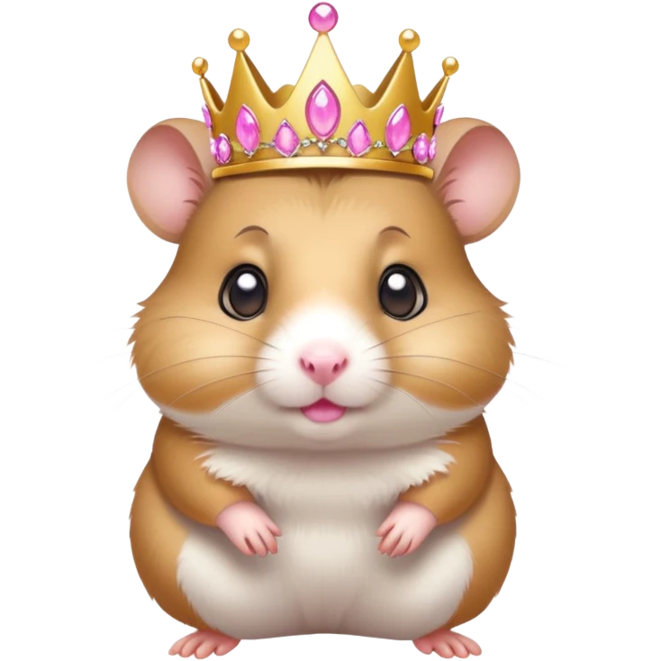 Hamster wearing a tiara emoji