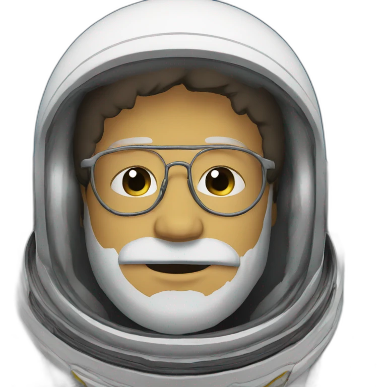 astronaut anime beard man glasses emoji