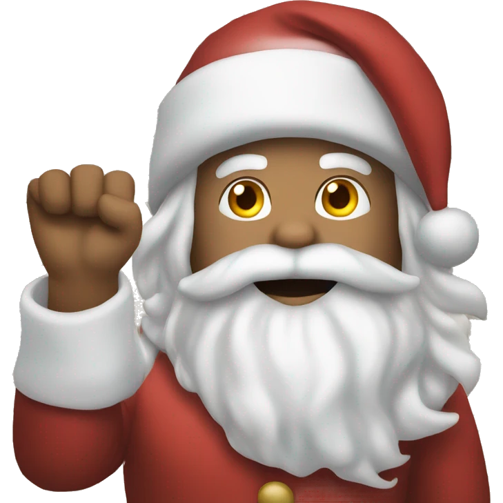 santa with a white brick emoji