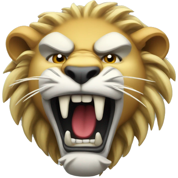 angry lacrosse lion emoji