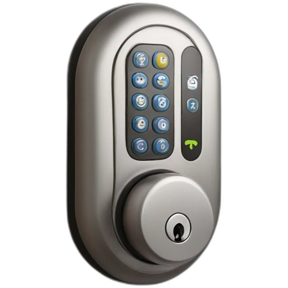 smart lock with code panel emoji