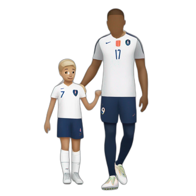 Kylian Mbappé qui embrasse une fille emoji