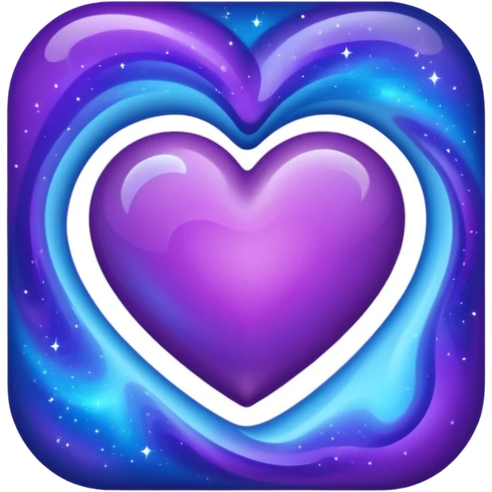 purple galaxy single heart  emoji