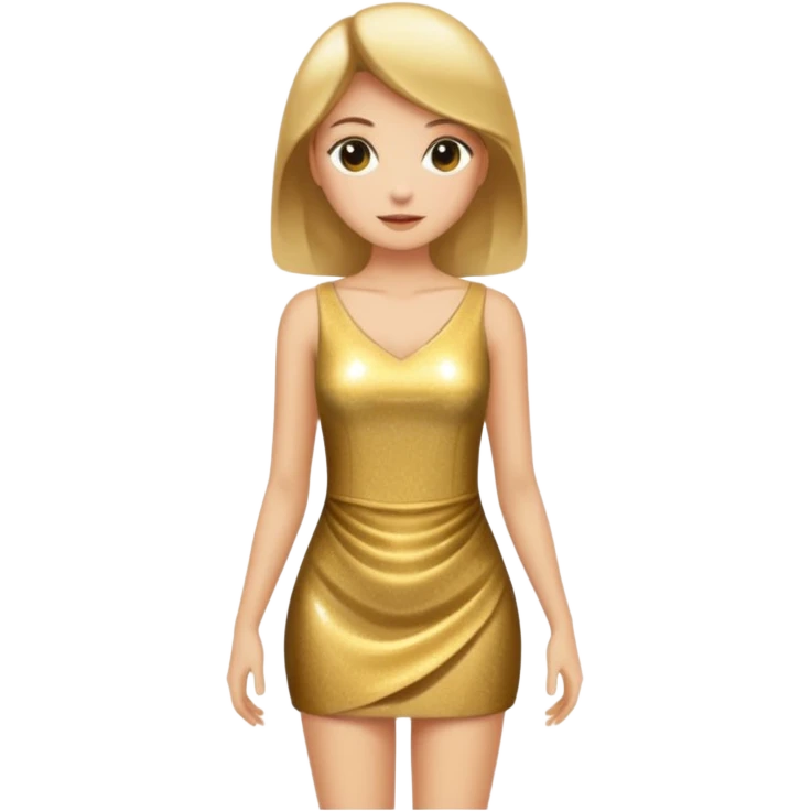 gold mini dress  emoji