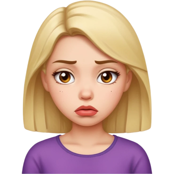 girl pouting emoji
